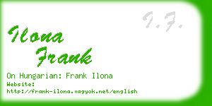 ilona frank business card
